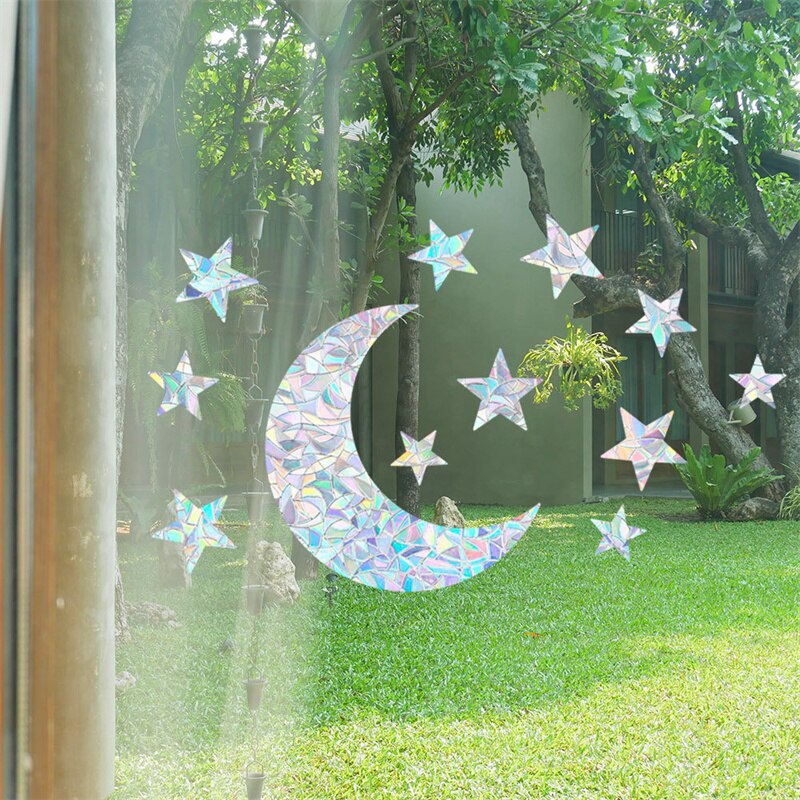 Attrape-soleil arc-en-ciel 3D Non toxique, autocollant de miroir de fenêtre, décoration de chambre à coucher de bureau