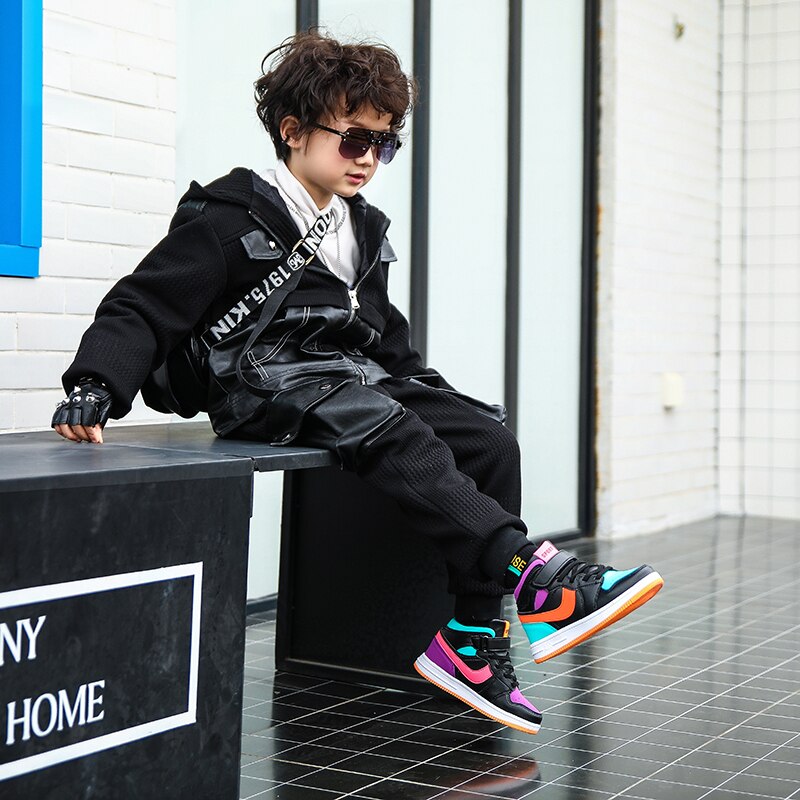 Boys' shoes autumn winter keep warm, children's outdoor running sports shoes spring waterproof non-slip kids shoes
