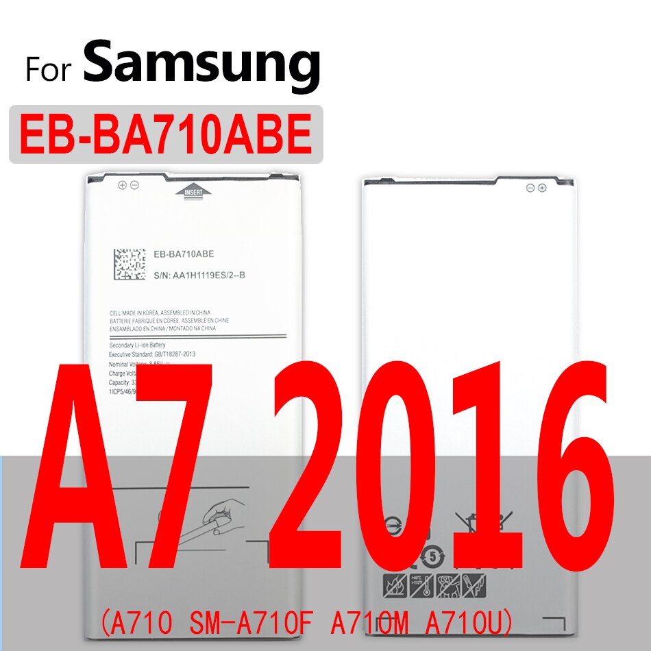 EB-BA310ABE de batería para móvil, para Samsung Galaxy A3, A5, A6, A7, A8, A9), SM A310, A500, A510, A520, A520F, A310M, A310Y, SM-A310F: EB-BA710ABE