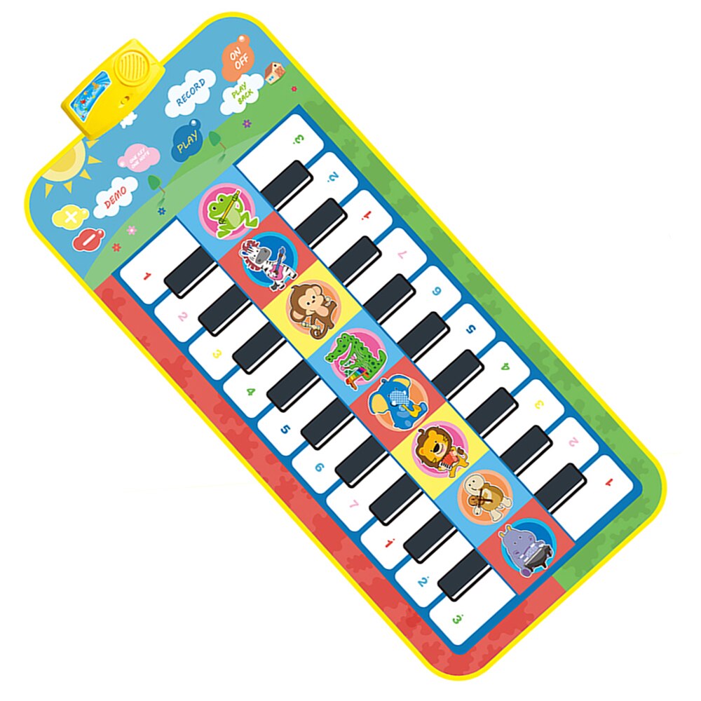 8 stili tappetino musicale con voce animale pianoforte per bambini che suona tappeto gioco musicale strumento giocattoli giocattoli educativi precoci per regalo per bambini: I DUET 118X50CM