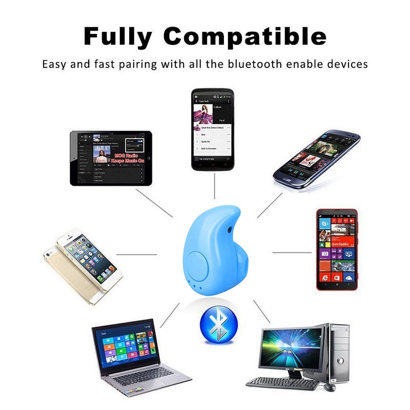 S530 Mini Wireless Bluetooth Earphone in Ear Sport with Mic Earphones Handsfree Headset Earphone Earphone for iPhone 8 X Samsung