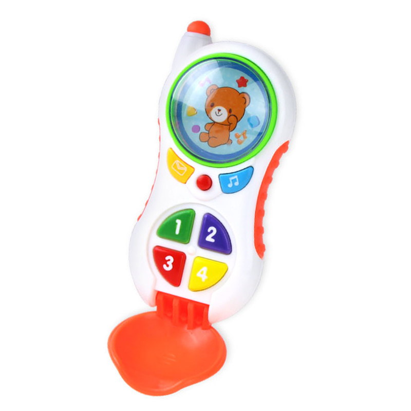 Giocattoli elettronici Del Telefono Del Bambino Del Cellulare Del Telefono Mobile Telefono con il Suono Luce del Flash Musica Giocattoli Prima Educazione Giocattoli per I Bambini il Regalo: B-Orange