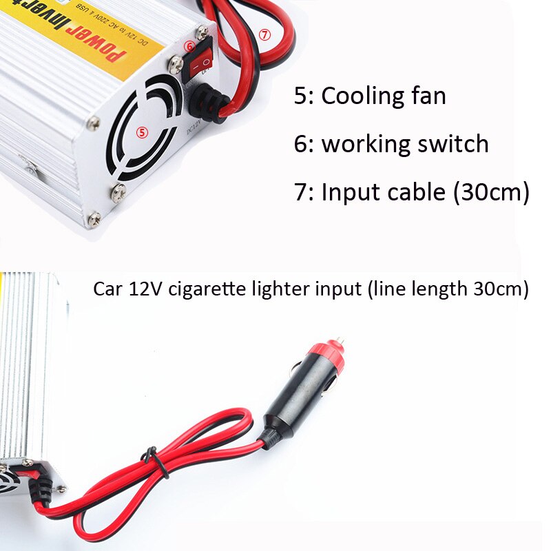 I key koop hoge 150w auto omvormer spanningsomvormers 12v to 220v gemodificeerde snaargolf sigarettenaansteker