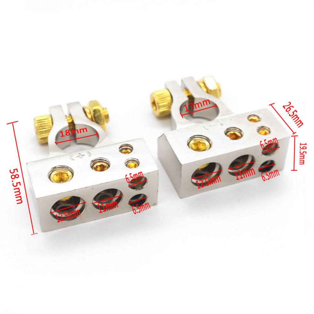 2 PCS/Set Car Audio Modified Battery Head 2GA-10GA Car Battery Clip Connector Auto Charger Batteries Terminals For Van Boat