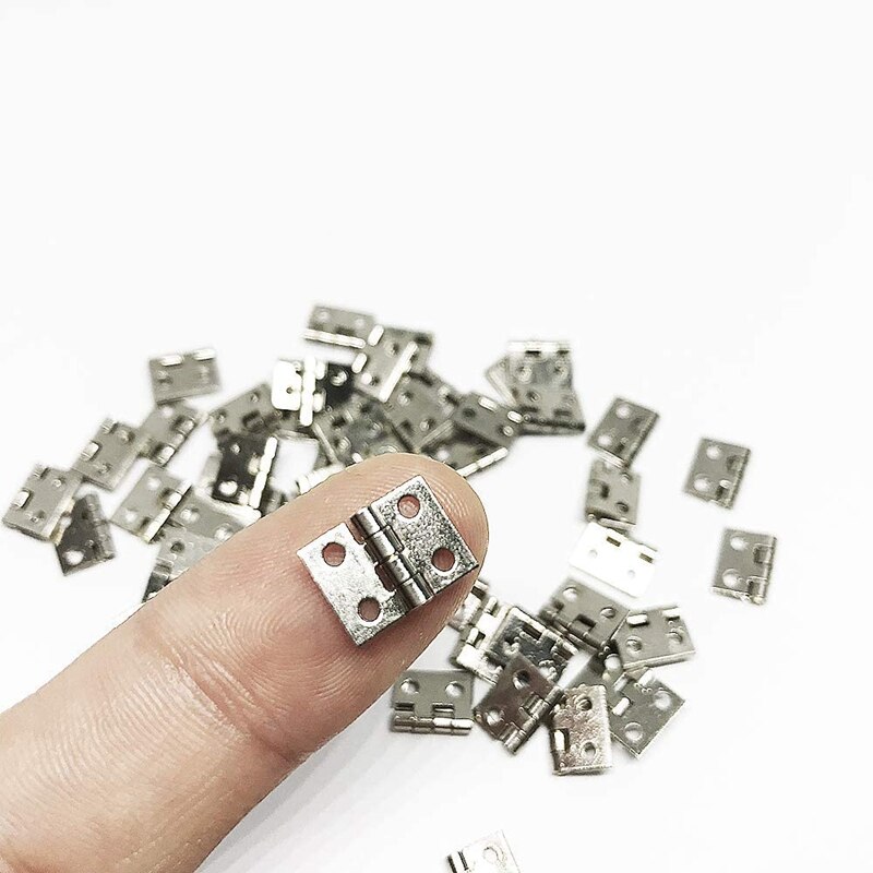 100 Pieces Mini Pure Copper Hinges Retro Hinges for Wooden Box Jewelry Chest Box Cabinet DIY Accessories