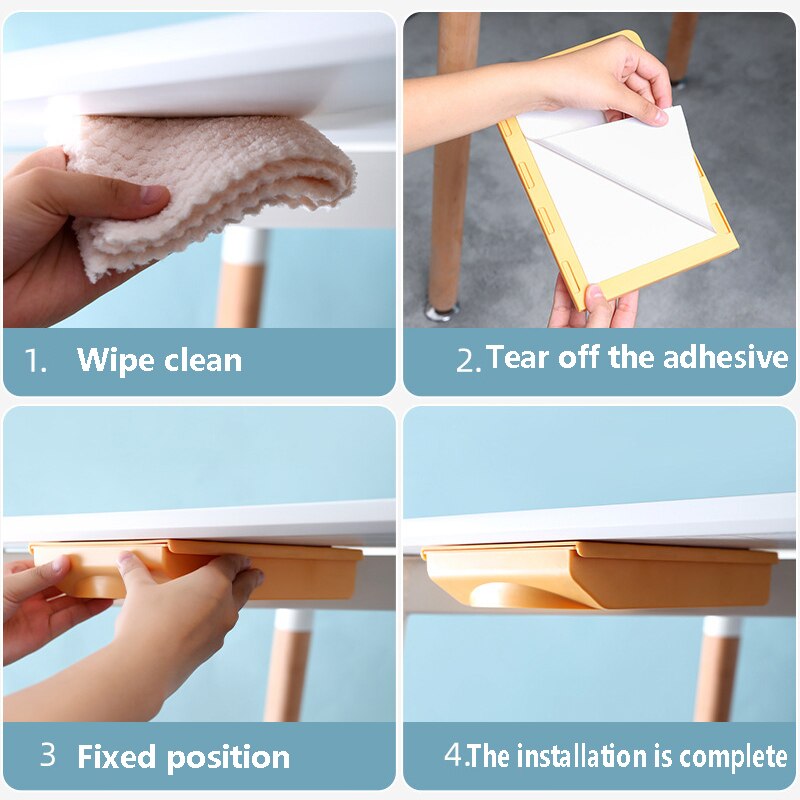 Szuflada Organizer ołówek taca strąk stołem samoprzylepny pojemnik na przybory używane robić organizowania urządzeń biurowych wysuwana szuflada