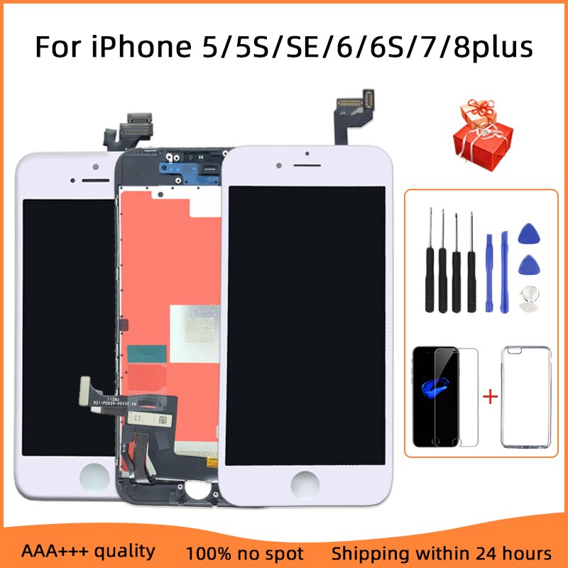 AAA+++LCD Display For iPhone 6 6S 7 8 Plus With Perfect 3D Touch Screen Digitizer Assembly For iPhone 5 5S No Dead Pixel