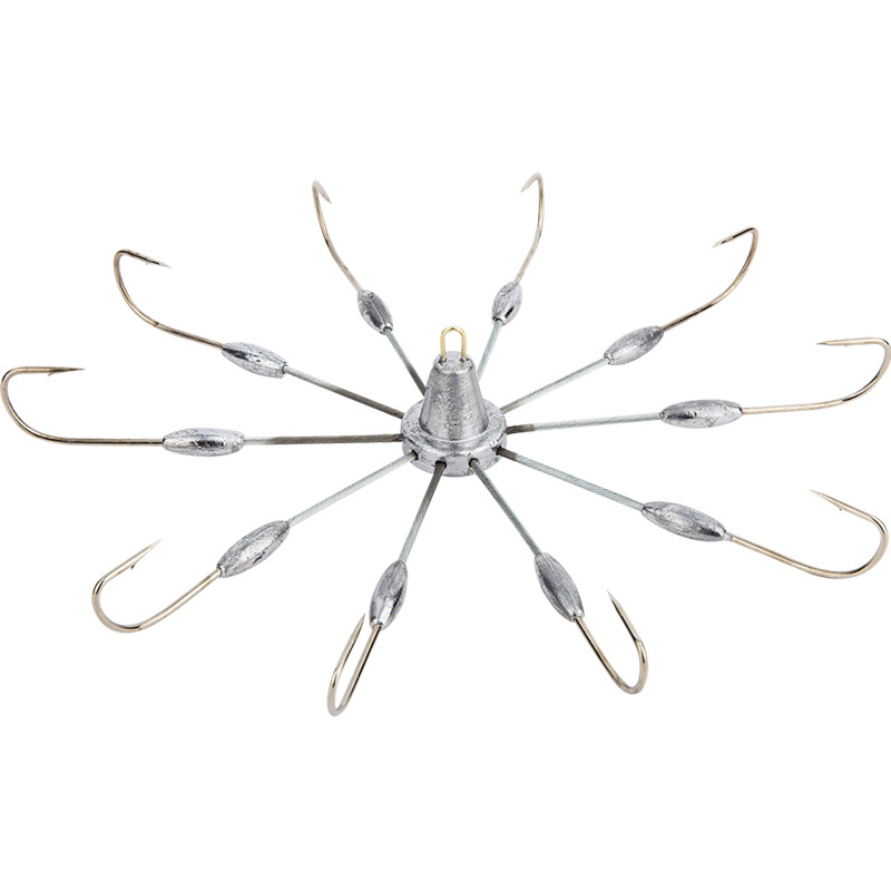 Fishing Crab Hook 6/8/10 Hooks Crabs Trap Fishhook with Lead Explosion Fishing Hooks