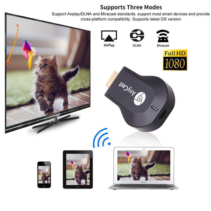 M2 plus tv vara wi-fi display tv dongle receptor espelho compartilhar tela hdmi-adaptador compatível para ios android miracast airplay