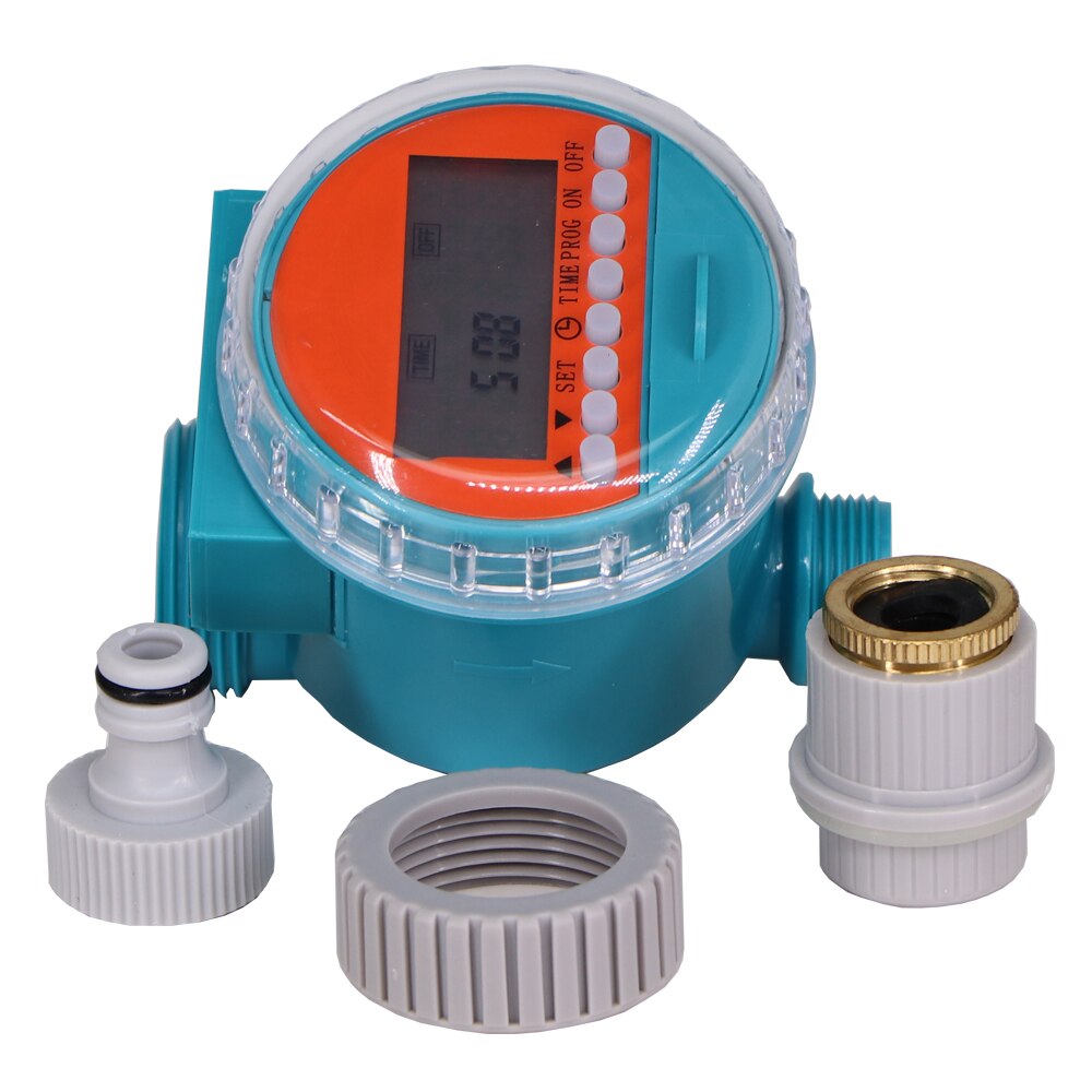 Baby Blue Waterproof Solar Water Timer LCD Greenhouse Automatic Electronic Irrigator Watering Controller System