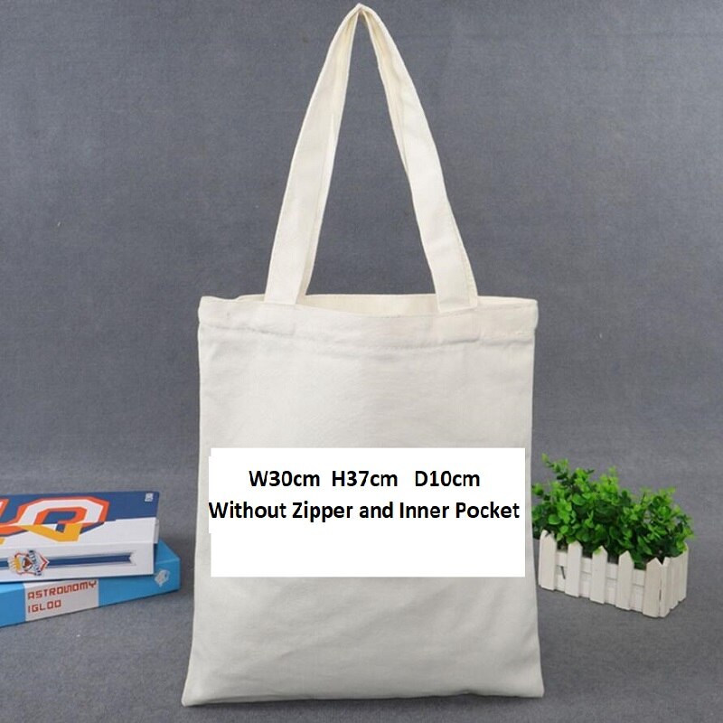 Katoenen tassen grote opvouwbare tas unisex blanco diy originele eco opvouwbare katoenen tassen canvas tas dames handtas