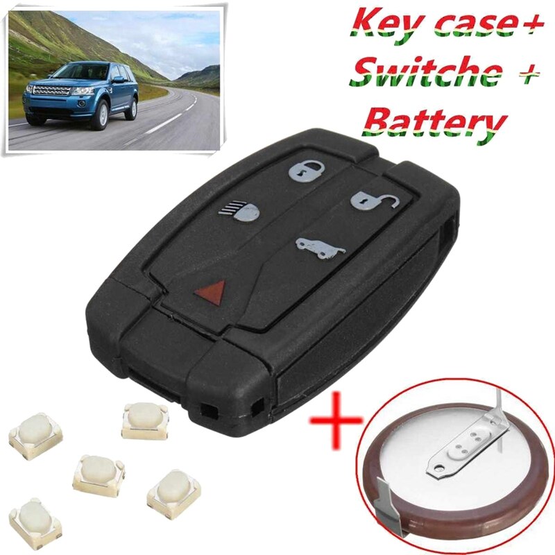 Car 5 Button Remote Key Case with Recase / Battery... – Grandado