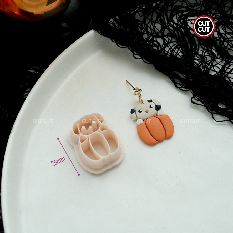 Leikkausleikkaus | halloween-polymeerisavileikkurit | halloween-leikkurit | savikorvakoruleikkurit, polymeerisavileikkurit korujen valmistukseen: Vaaleanvihreä