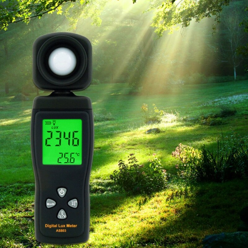 AS803 Luxómetro Digital medidor de luz, Lux fotómetro Metro ultravioleta radiómetro R9UF