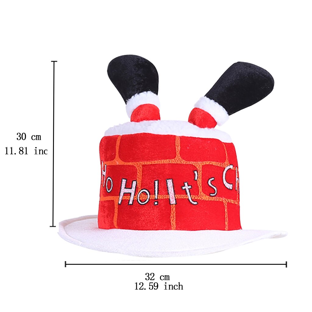 Volwassen Kerst Rode Broek Cap Kinderen Volwassen Kerstmuts Schoorsteen Hoed Ad