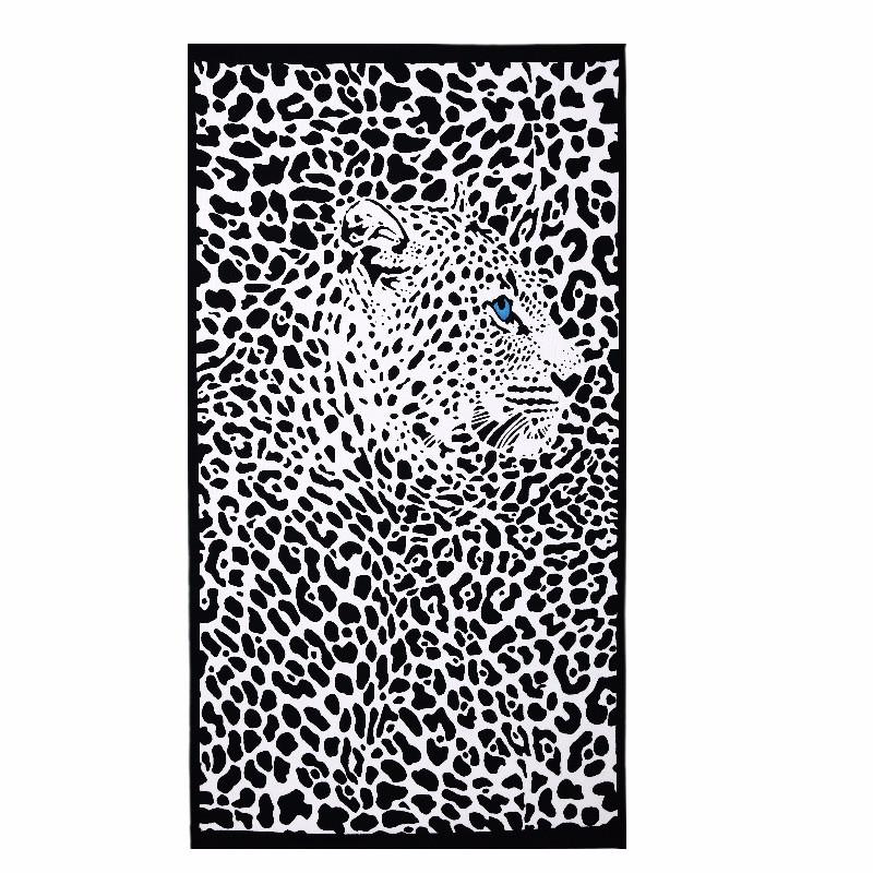 Mode Luipaard Gedrukt 100*180 CM Badhanddoek 450G Extra Grote Microfiber Strand Handdoeken Absorberende Sneldrogende Handdoeken voor Volwassenen: 1