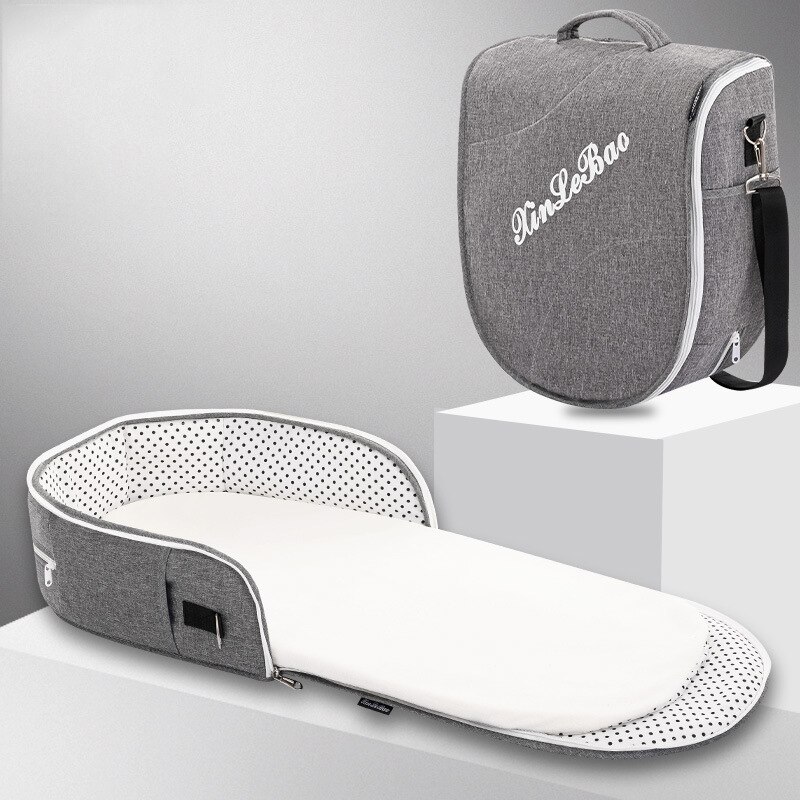 Respirant Portable dormir bébé lit berceau pour bébé multi-fonction voyage moustique nid pour -nés Portable berceaux pour lit de bébé: Gris