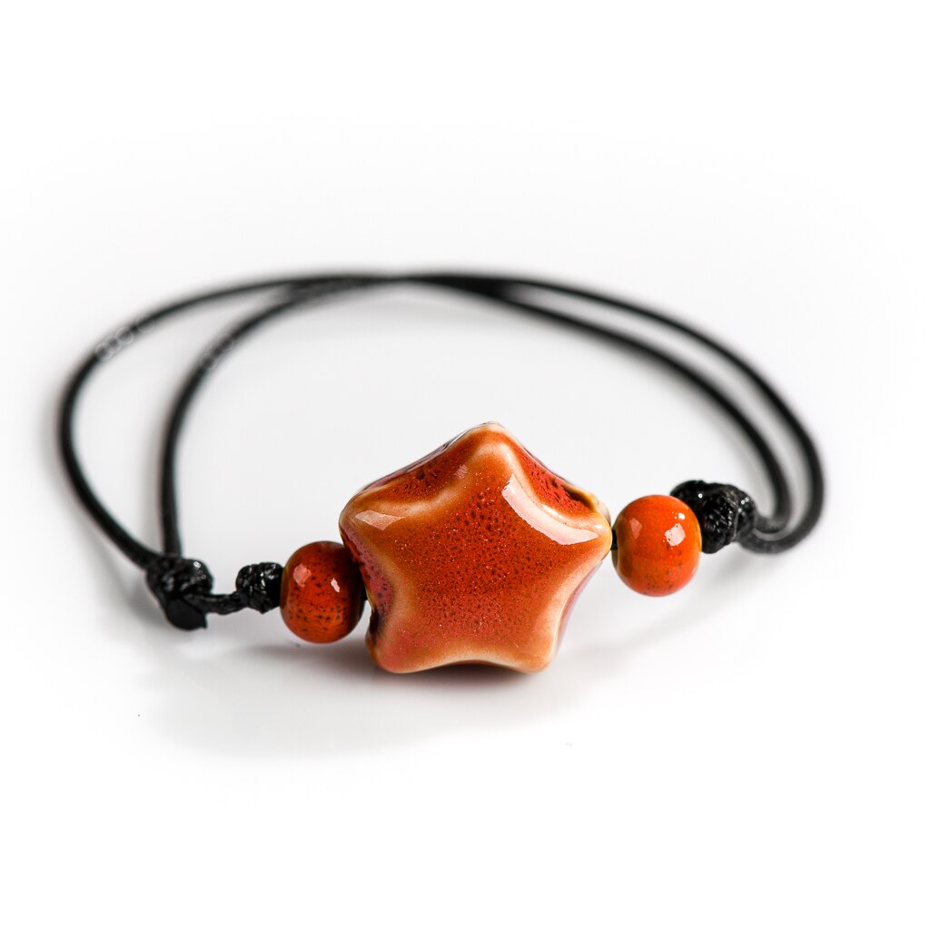 Bracelet de cheville en céramique, tissé à la main, étoile multicolore, Simple, 2 pièces, 40% de réduction, , XN598: XN5982