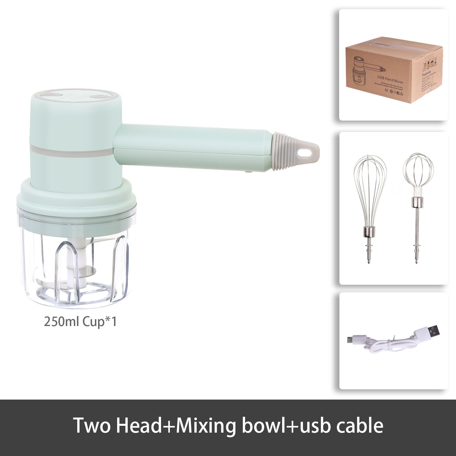 100/250mL Mini Electric Garlic Chopper USB Meat Grinder Garlic Masher Machine Sturdy Durable Vegetable Crusher Kitchen Tool