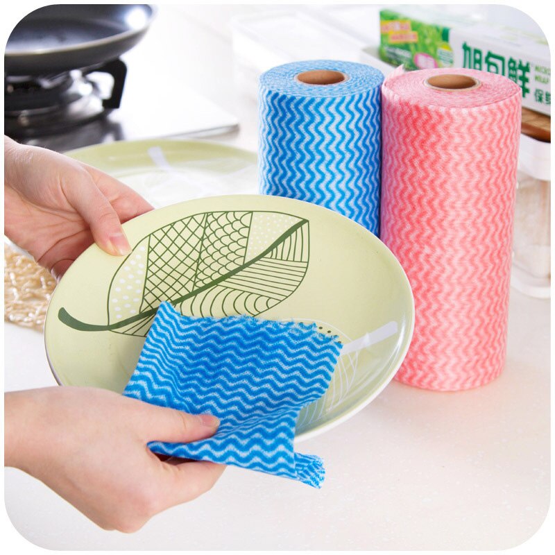 25 stuks/pak non-woven keukenreinigingsdoekjes wegwerpdoeken schuursponsjes vaatdoekjes badkamerwashandjes keukenhanddoeken