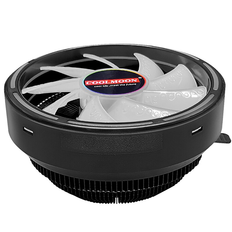 Coolmoon CPU Cooler Radiator 3PIN Low Noise RGB Cooling Fan Air Heatsink For Intel LGA Intel LGA 151X/775 AMD FM2/FM1/AM3+/AM4