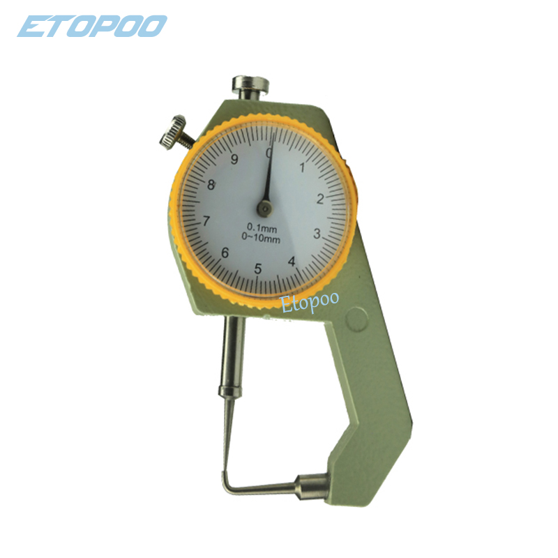 Calibrador Dental de 0-10x0,1mm con reloj de Metal, equipo de laboratorio Dental, herramientas de dentista, 1 unidad: 10mm gauge