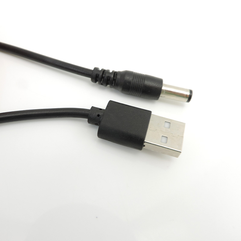 Usb 2.0 hann a til  dc 5.5mm x 2.5mm plugg jack likestrømsledning stikkontakt kontakt 5v kabel linje 5.5mm*2.1mm w28