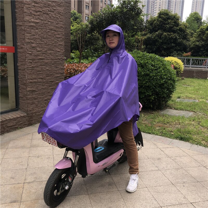 Mens Womens Fietsen Fiets Regenjas Rain Cape Poncho Hooded Winddicht Regen Jas Scootmobiel Cover 5 kleuren