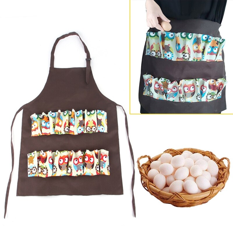 Egg Collecting Harvest Apron Farm Work Aprons for Hens Duck Goose Eggs Pockets