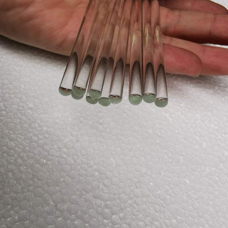 10 stk / mye 6.0*200mm rund glasspinne uten hullprisme diy lysekrone krystaller lampe hotell og gjesterom belysningstilbehør