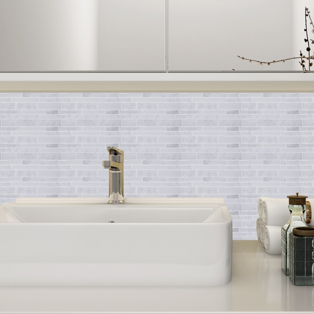 Vividtiles gris Mable peler et coller carreaux Anti-moisissure amovible RV chambre décor cuisine auto-adhésif papier peint