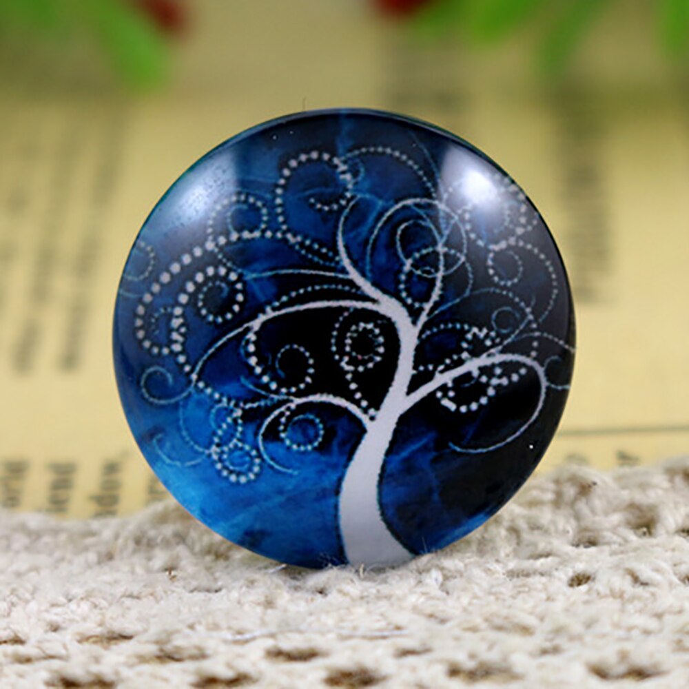 5 stuks/lot 25mm handgemaakte fotoglas cabochons (boomserie): F6-11