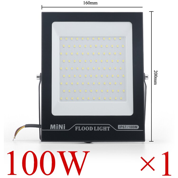 LED FloodLight IP67 Waterproof 220V 10W 20W 30W 50W 100W 150W 200w Outdoor Garden Projector Lighting Spotlight Wall Flood Lights: 100w / Cool White(5500-7000K)