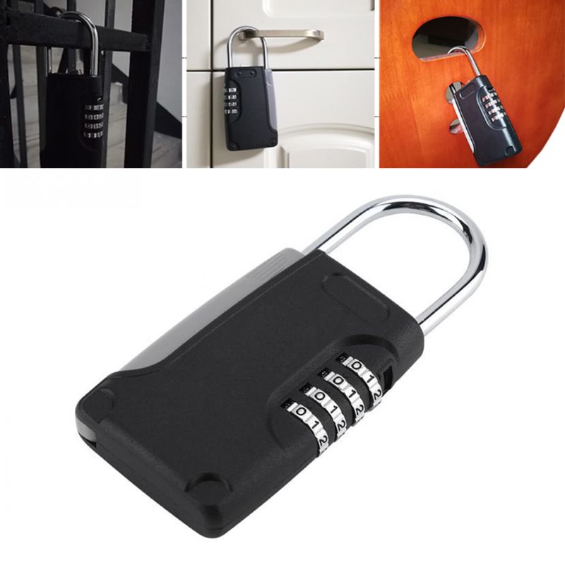Hidden Key Safe Box Password Combination Lock Key Holder Mini Metal Secret Box for Home Villa Office