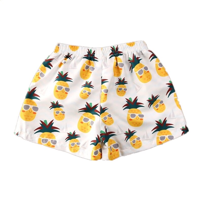 Bañadores con estampado de dibujos animados para niños pequeños, pantalones cortos de playa, traje de baño, ropa de baño de verano