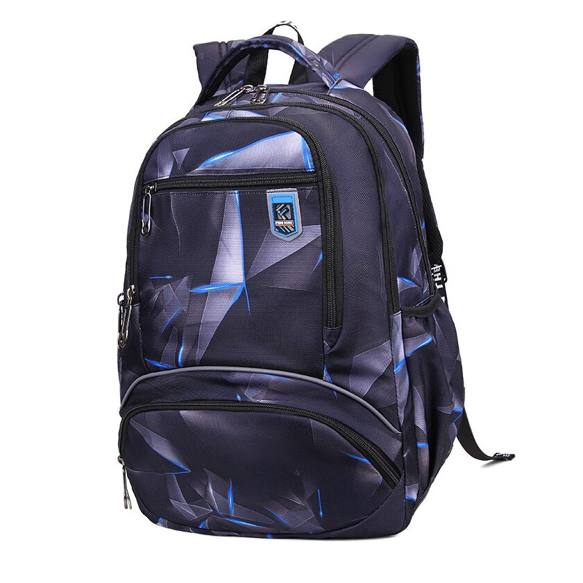 Fengdong Hoge Schooltassen Voor Tiener Jongens Lichtgevende Rugzak Tiener Meisje Boek Bag Pack Student Waterdichte Grote Schooltas Pen Zak: 709 Blue Space