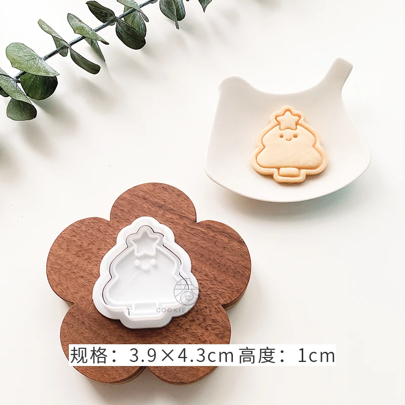Di Natale mini Simpatico Pupazzo di Neve Pan di zenzero uomo Stampo per Biscotti Riutilizzabile 3D cartone animato Fondente Biscotto stampatore Cottura Torta Decorazione Strumenti: Cielo Blu