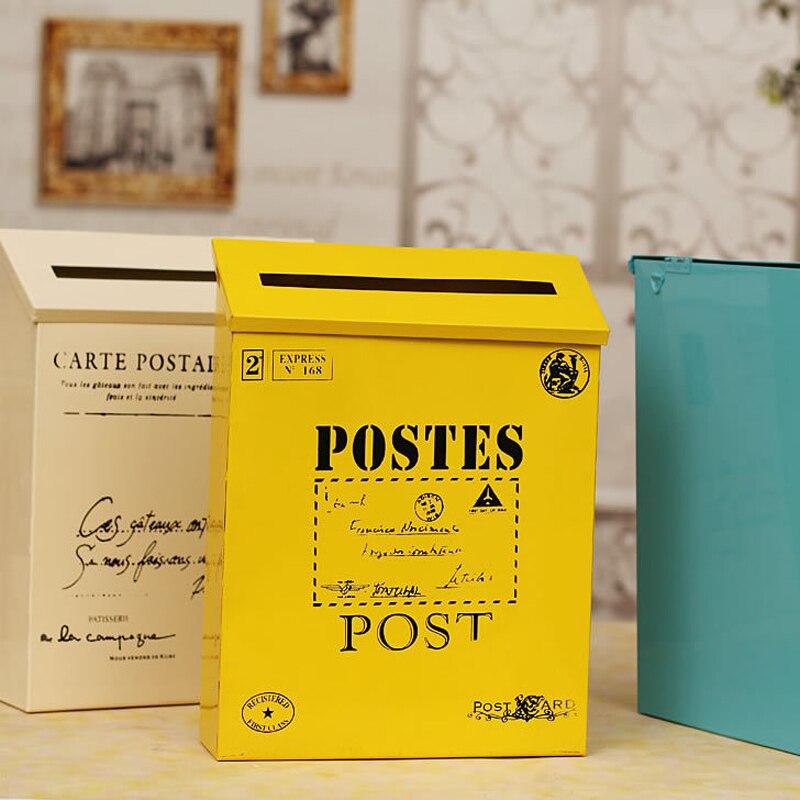 Boîte aux lettres en étain | Vintage Style américain, mur américain extérieur, boîte à lettres, décoration de jardin pour la maison