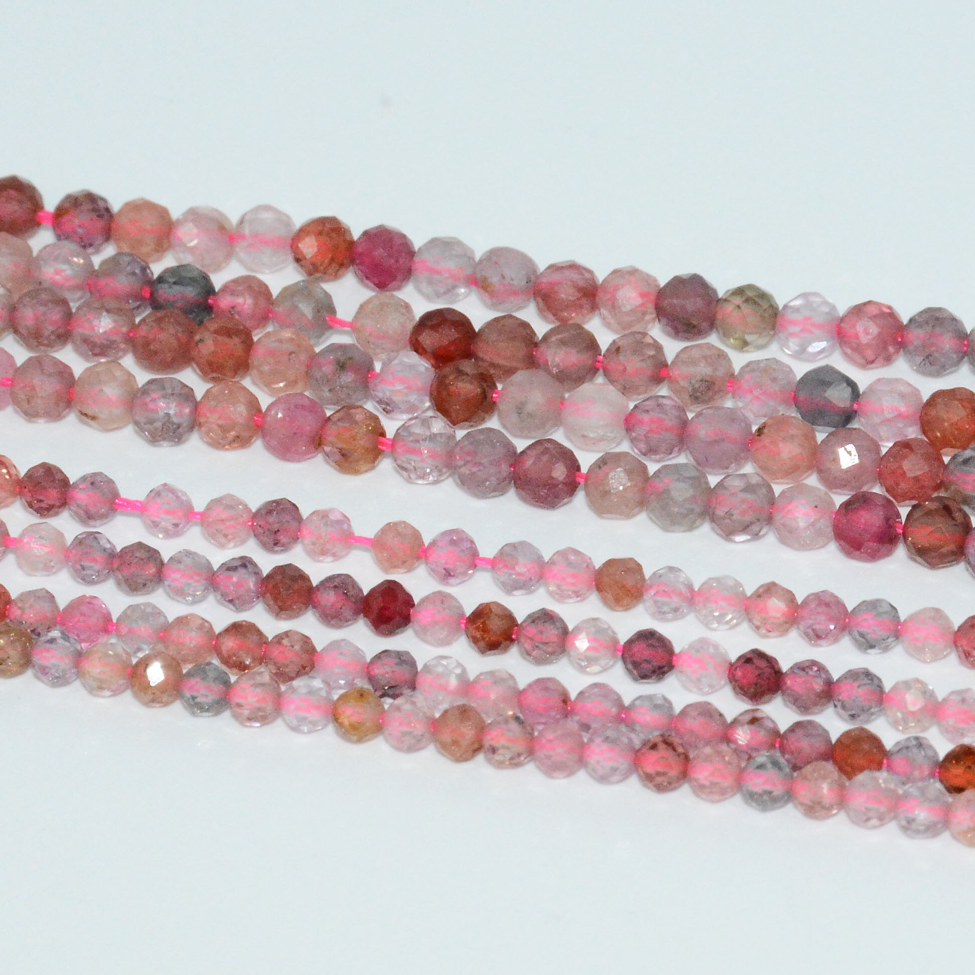 Natural Multiple Spinel Small Faceted Round Beads 2.5mm / 3.2mm