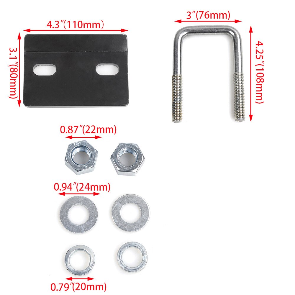 Anti Rattle Stabilizer U Bolt Hitch Tightener Lock Down Tow Bar Clamp Trailer RV Compatible With A Variety Of Tow/carry Vehicles