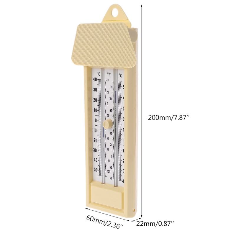 OOTDTY Maximum & Minimum Thermometer - Indoor Outdoor Garden Greenhouse Wall Temperature Monitor -40 to 50C / -40 to 120F