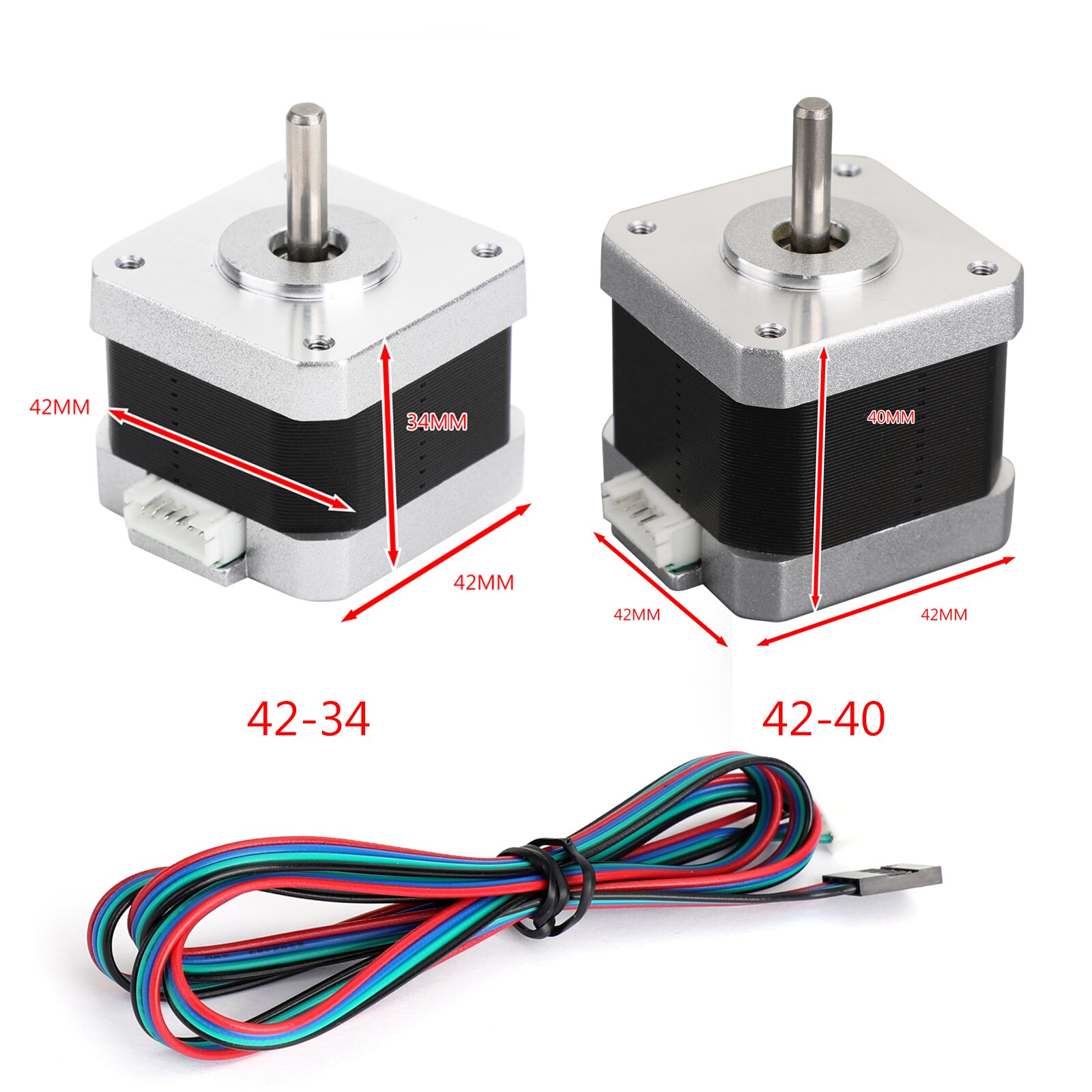 Areyourshop 3D Printer 42 40 42 34 X/Y/Z/E Stepper Motor For 3D Creality Ender 3 Pro CR-10