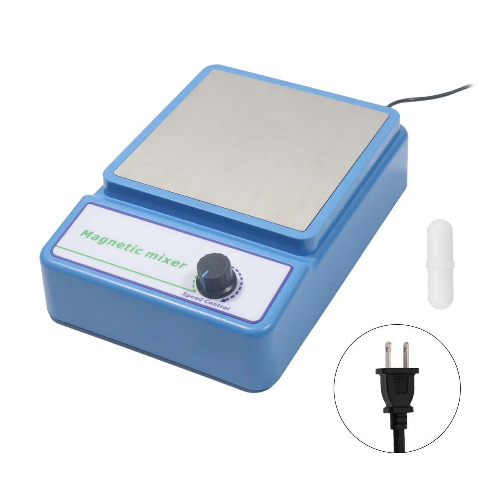 Mini Magnetic Stirrer Magnetic-mixer with Stir Bar 2400 rpm for Scientific Research Industry: US plug