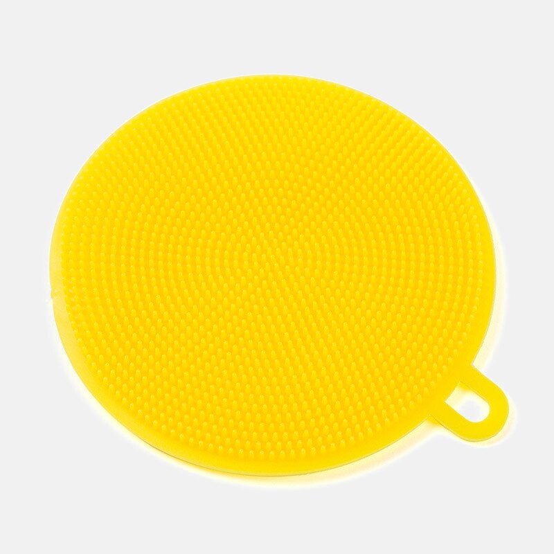 1/3/4pcs Kitchen Cleaning Brush Silicone Dishwashing Brush Fruit Vegetable Dish Washing Cleaning Brushes Pot Pan Sponge Scrubber: 9