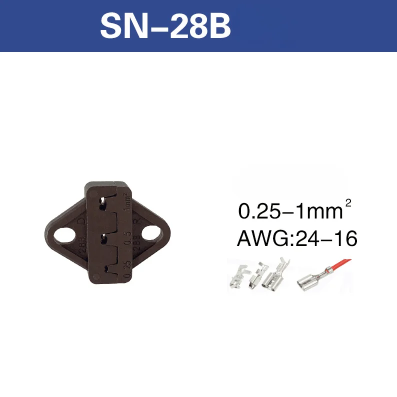 SN-serie krimptangkaak voor veerklemmen Blote aansluitingen Geïsoleerde aansluitingen 58B 2549 02C 06WF 2546B 58B 06: Oranje