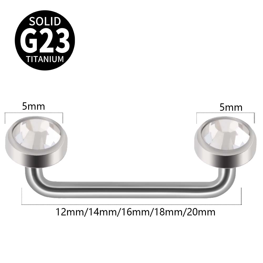 1PC G23 Titanium Surface Piercings Double Ball Staple Dermal Anchor14G Internal Threaded Cone Micro Dermal Anchors Bar Jewelry