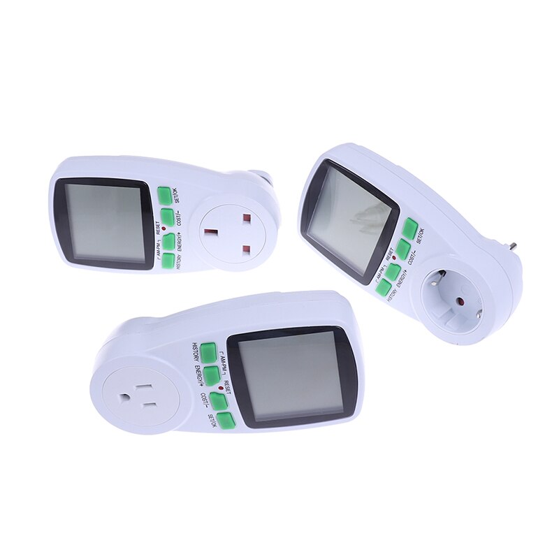 AC Power Meters 110v/220v Digital Wattmeter Eu Energy Meter Watt Monitor Electricity Cost Diagram Measuring Socket Analyzer