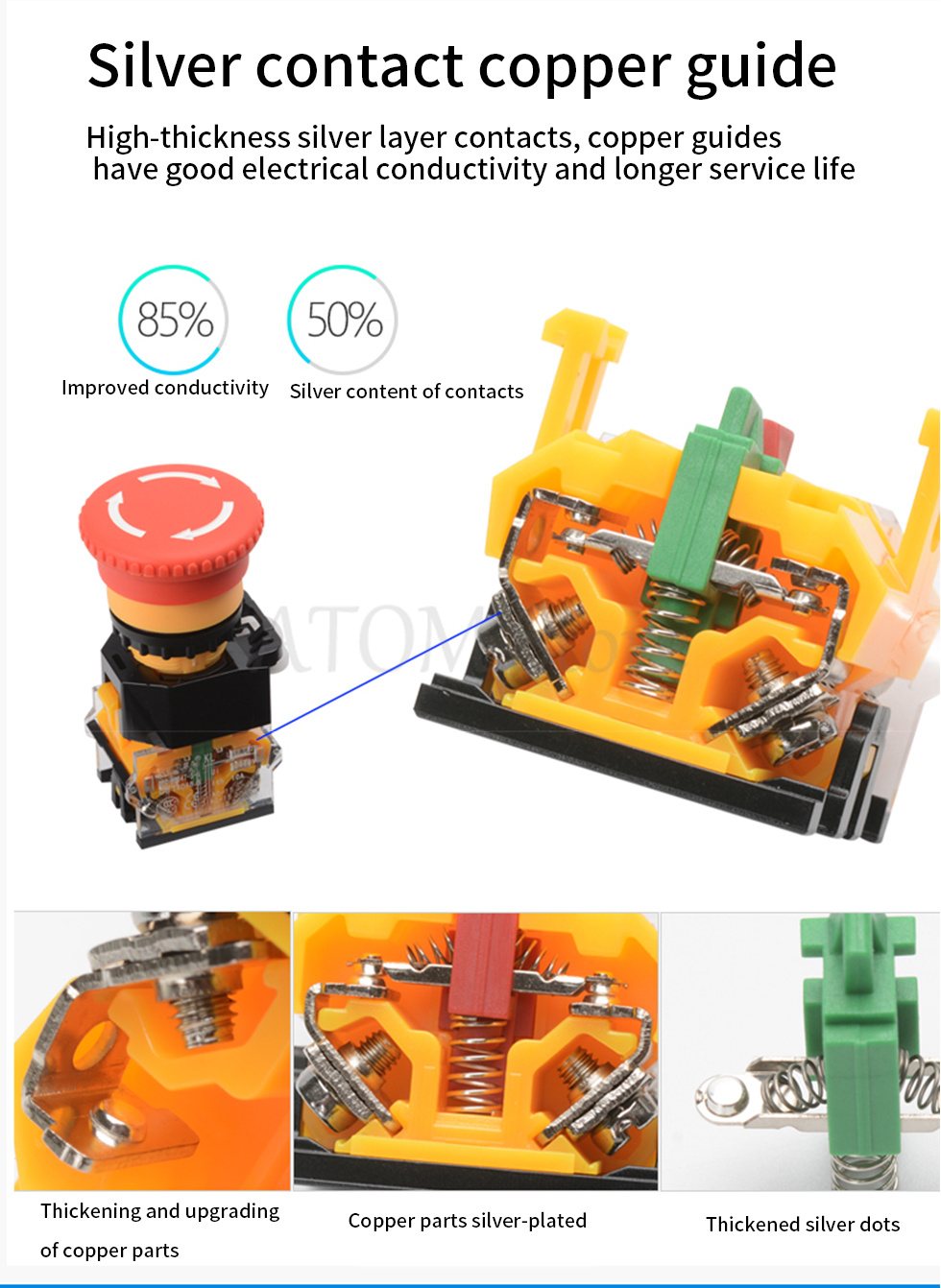 Button switch control box emergency stop waterproof button indicator box plastic start electric box