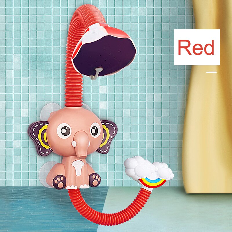 Bath Toys Baby Water Game Elephant Model Faucet Shower Electric Water Spray Toy For Kids Swimming Bathroom Baby Toys: W