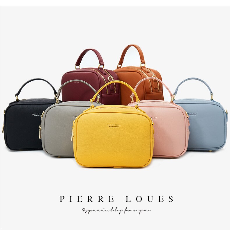 Eenvoudige luxe handtassen en portemonnees damestassen leren schoudertassen met rits crossbody tassen voor vrouwen